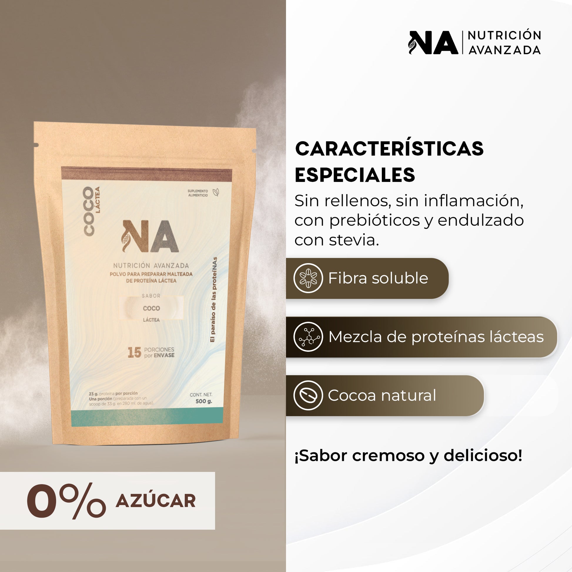 Proteína Láctea Coco 500g.