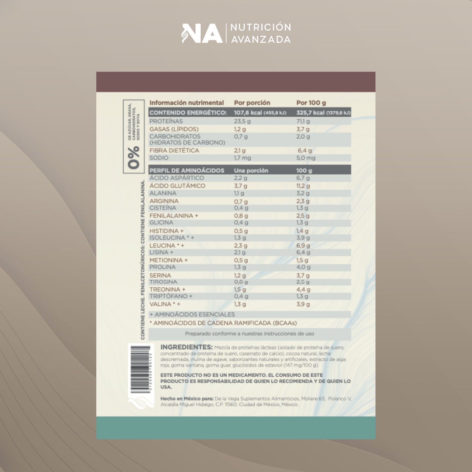 Proteína Láctea Coco 500g.