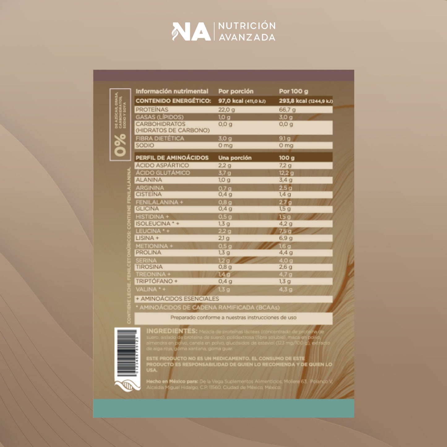 Proteína Láctea Maca Canela 500g