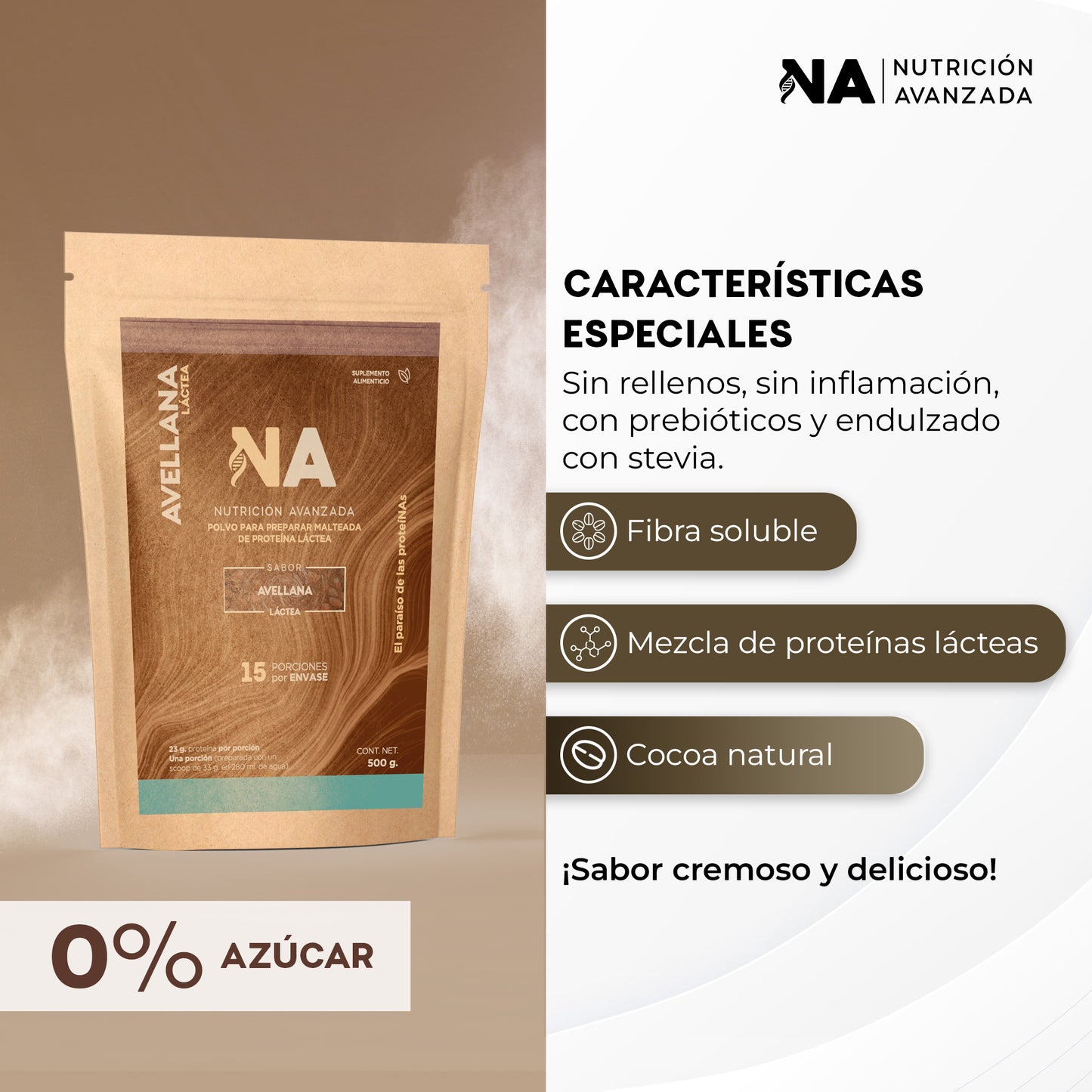 Proteína Láctea Avellana 500g