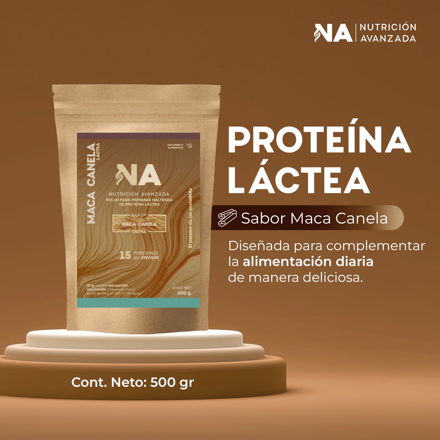 Proteína Láctea Maca Canela 500g