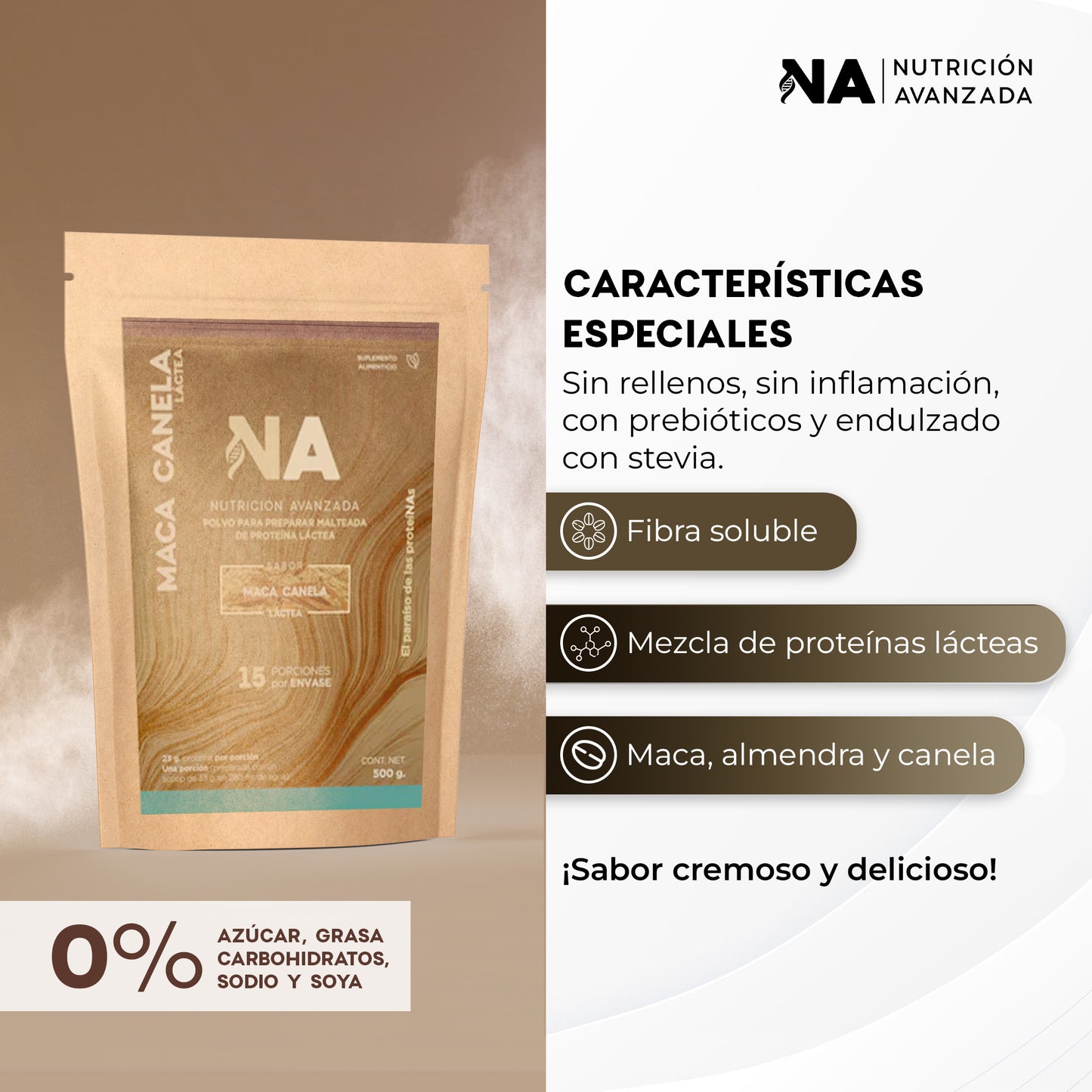 Proteína Láctea Maca Canela 500g