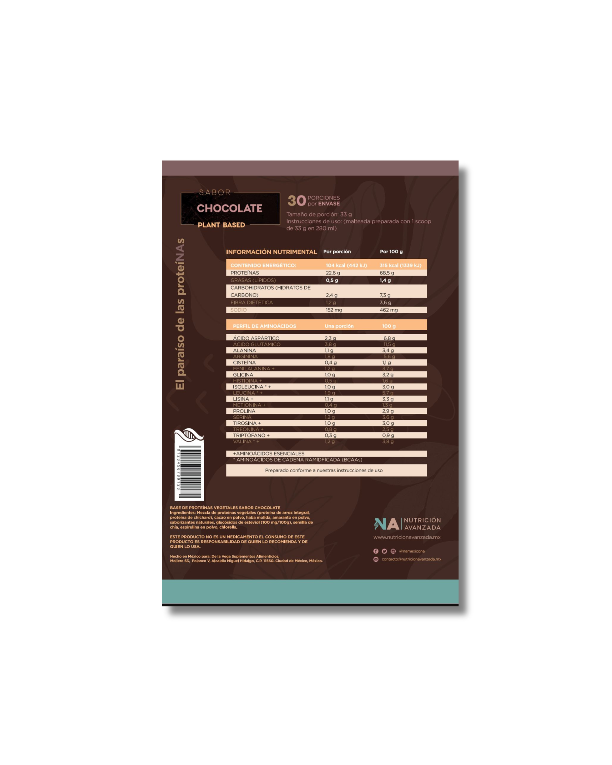 Proteína "Plant Based" chocolate 1k