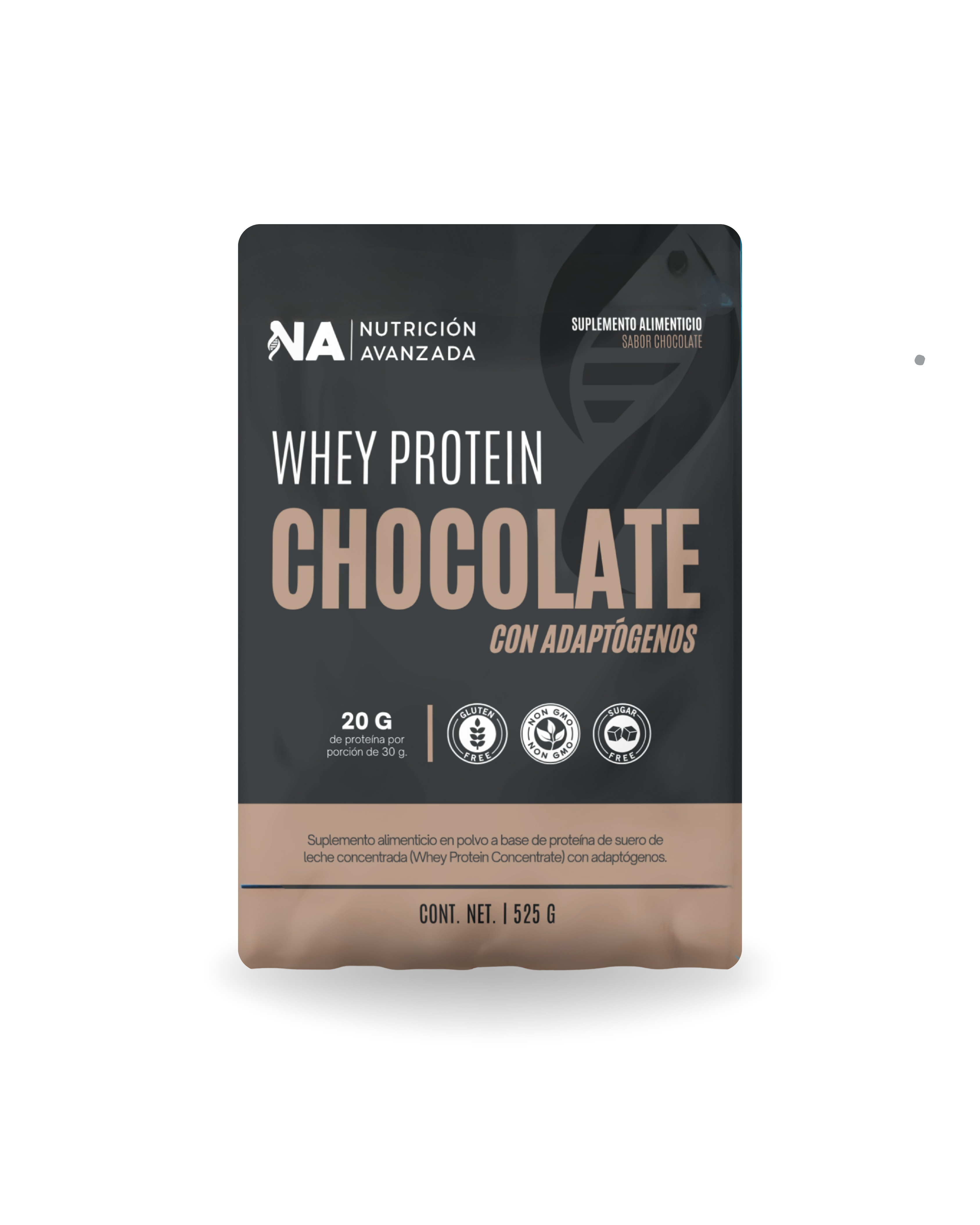 Whey protein con Adaptógenos CHOCOLATE 525 G.