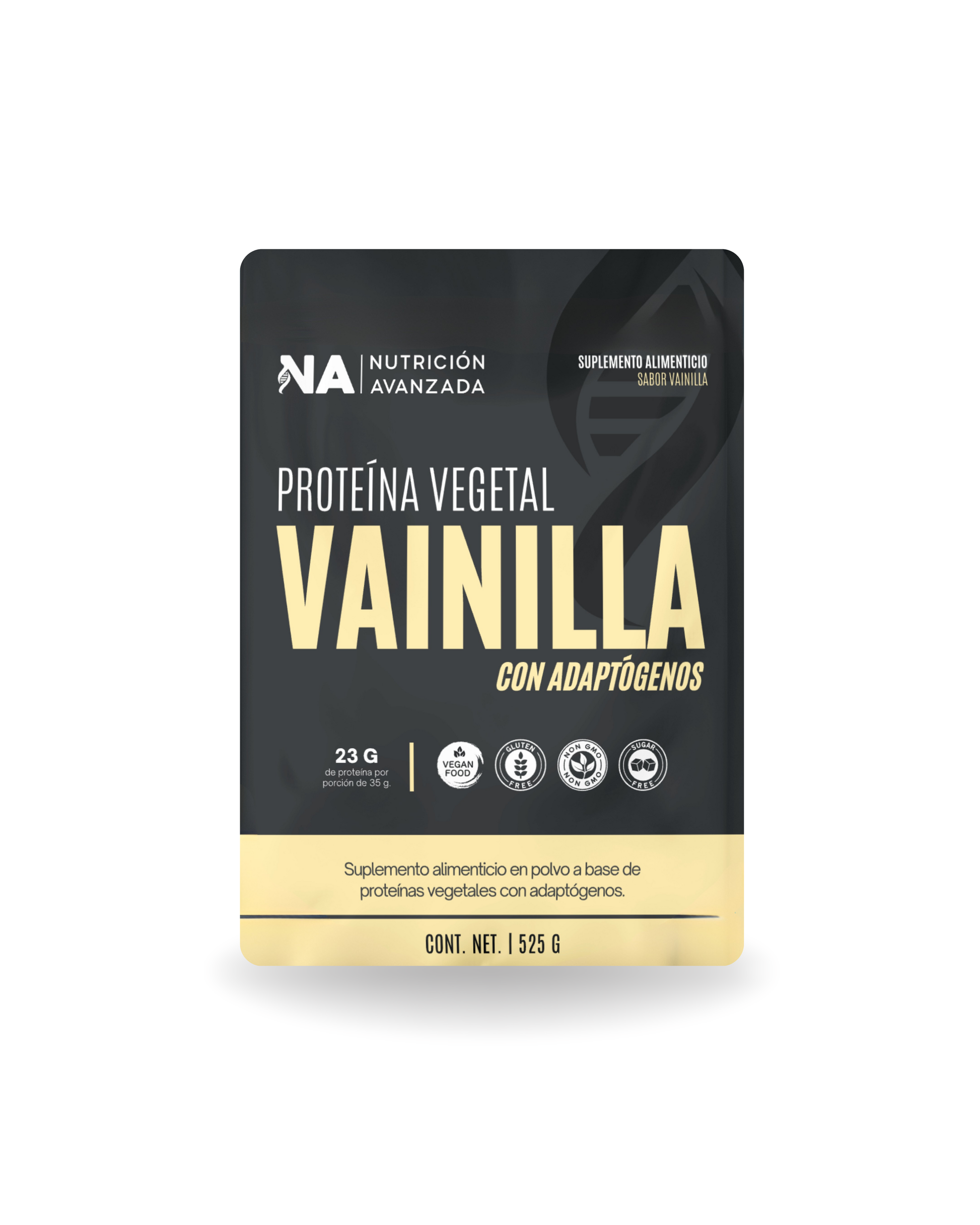 Proteína Vegetal con Adaptógenos VAINILLA 525 G.